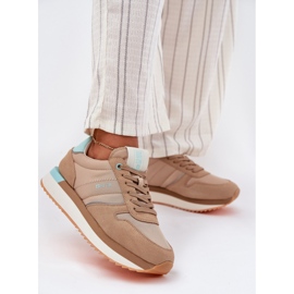 Women's suede Sneakers Big Star RR274A048 HI-POLY Dark-tone system beige 1