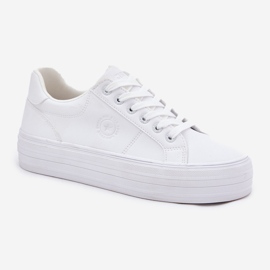 Eco leather women's sneakers on the Big Star RR274298 white platform 1