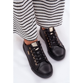 Women's sneakers with eco leather big star rr274749 black 1