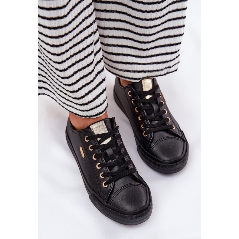 Women's sneakers with eco leather big star rr274749 black 1