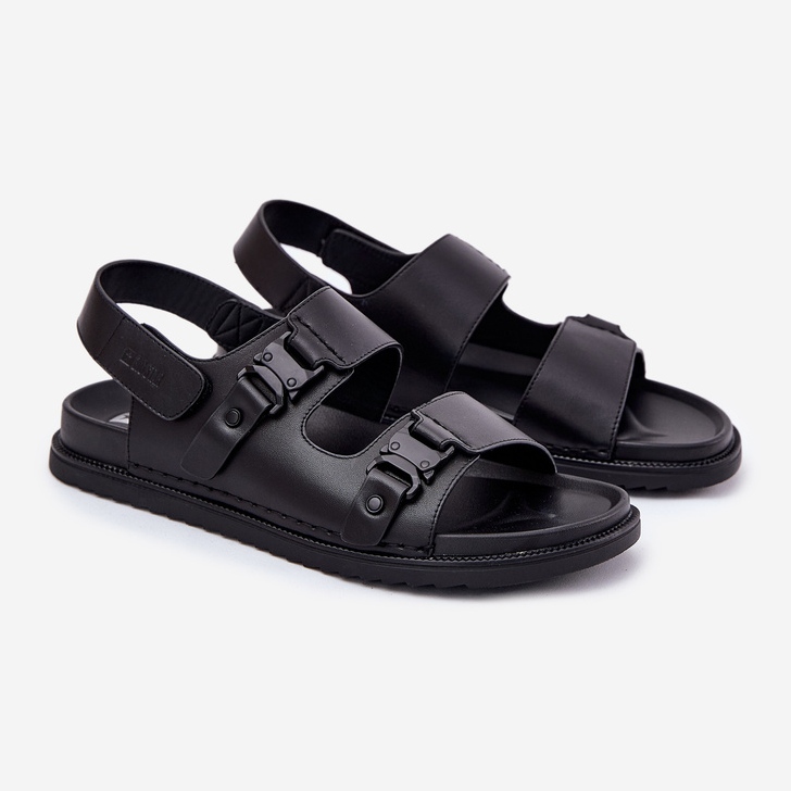 Big Star RR174086 men's leather sandals black 1 Big Star RR174086 men's leather sandals black 1