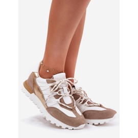 Women's leather shoes artiker 56c1738 beige-gold 1 Women's leather shoes artiker 56c1738 beige-gold 1