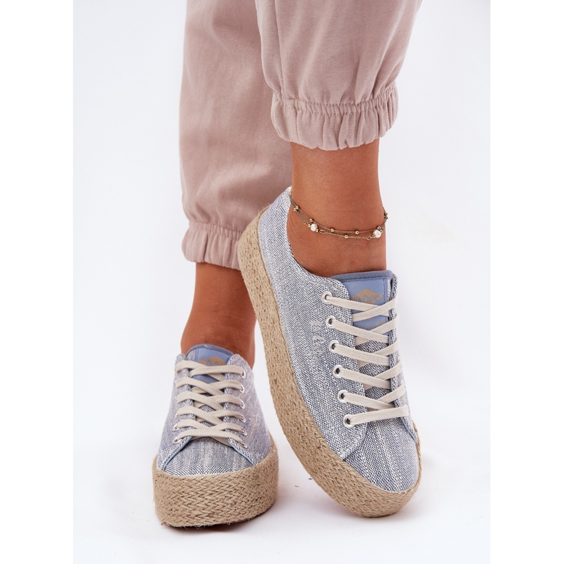 Women's sneakers on the platform with Lee Cooper LCW-25-02-3283 Blue braid 1