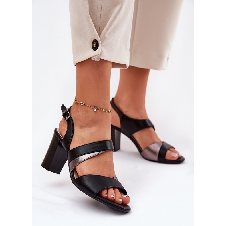 Women's sandals on the Sergio Leone SK866 Post black 2