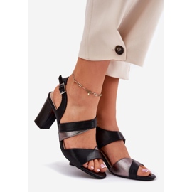 Women's sandals on the Sergio Leone SK866 Post black 1