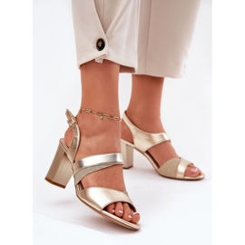 Women's sandals on the Sergio Leone SK866 Post golden 2