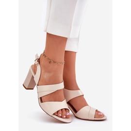 Women's sandals on the Sergio Leone SK866 BEGE SKILL beige 1