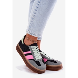 Women's black platform sneakers 1