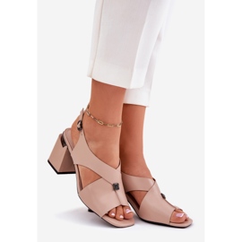 Elegant women's sandals on the Vinceza 62238 beige post 1
