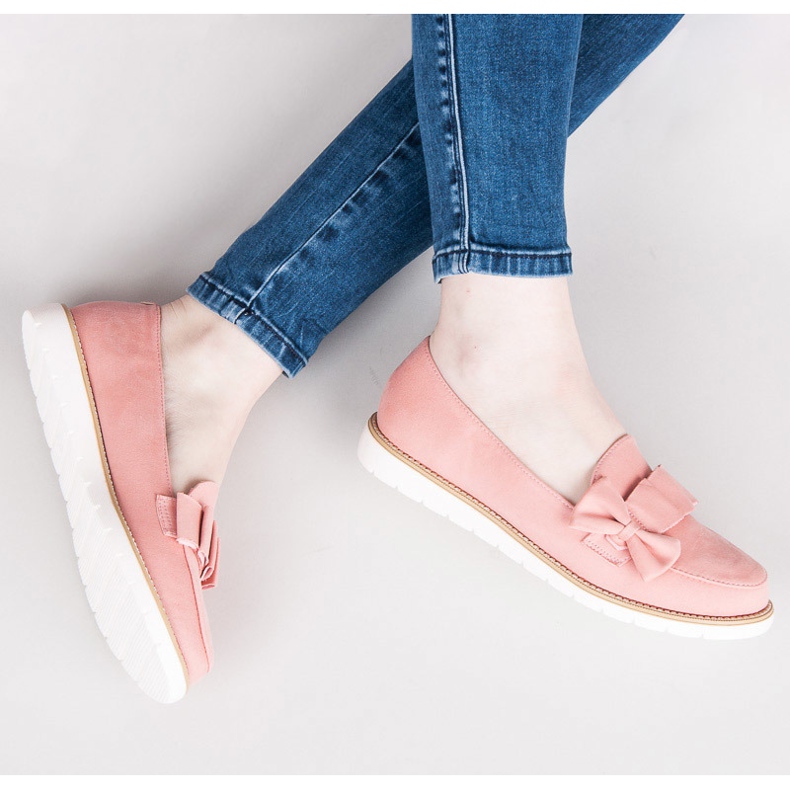 Vices Low shoes with a bow pink 1