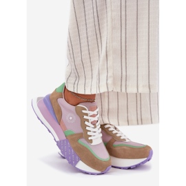 Women's suede sneakers on the Big Star RR274815 Hi-Polish Pink System platform 1