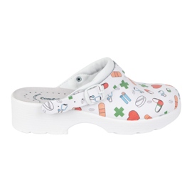 Vriston Women's shoes leather clogs Slippers with medical designs comfooty alice white 1