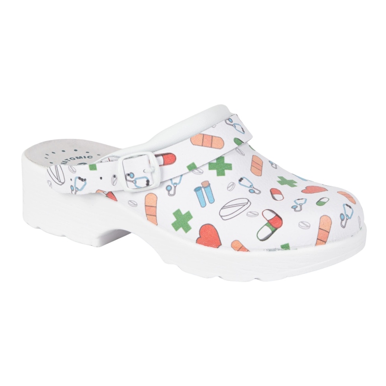 Vriston Women's shoes leather clogs Slippers with medical designs comfooty alice white 2