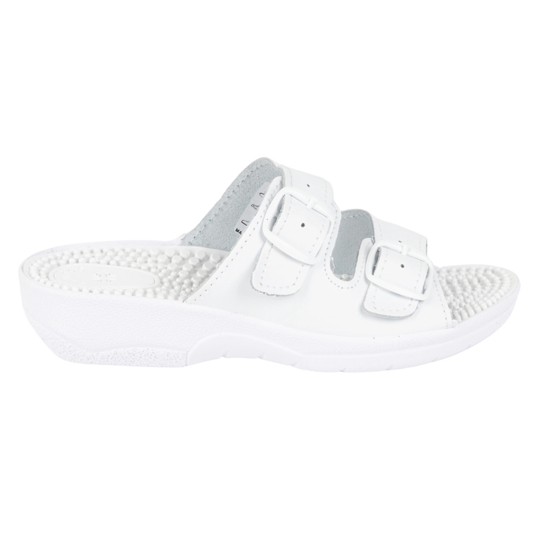 Vriston Women's shoes adjustable flaps Fakirki massaging with spikes Nadia white 1