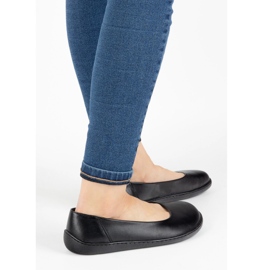 Olivier Barefoot women's minimalist leather shoes slip -in 1771pol black 1