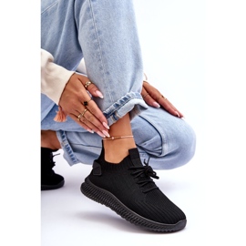 Women's slip -up black sports shoes 3