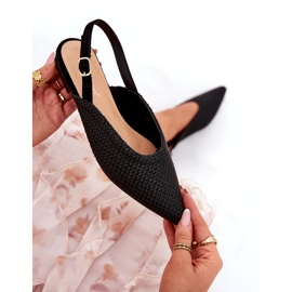 Women's ballerinas with braid and pointed toes black 1 Women's ballerinas with braid and pointed toes black 1