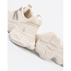 Light beige sneakers on a thick sole 2 Light beige sneakers on a thick sole 2