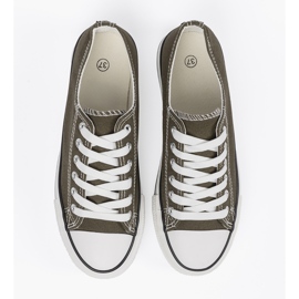 Women's dark green sneakers 3
