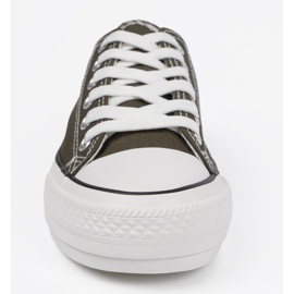 Women's dark green sneakers 5