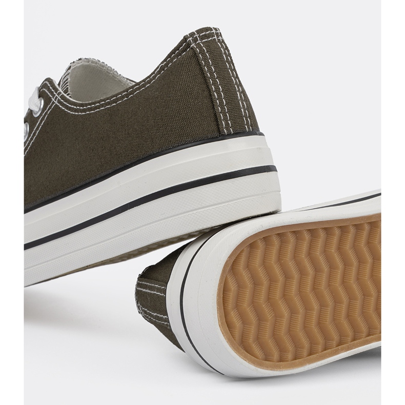 Women's dark green sneakers 1