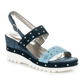 Kylie Wedge Sandals With Jets blue 1