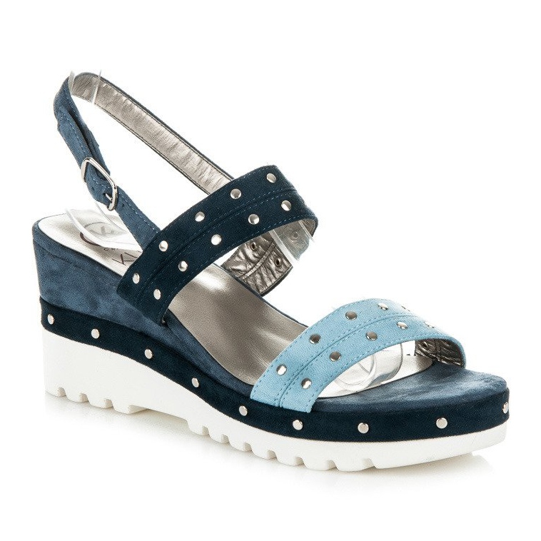 Kylie Wedge Sandals With Jets blue 1