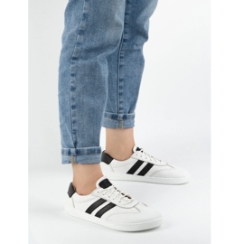 Women's leather shoes joker blackorwhite white - minimalist sneakers Olivier 1