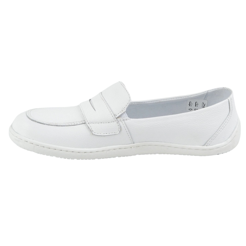 Olivier Barefoot women's minimalist summer 1280 leather loafers white 1