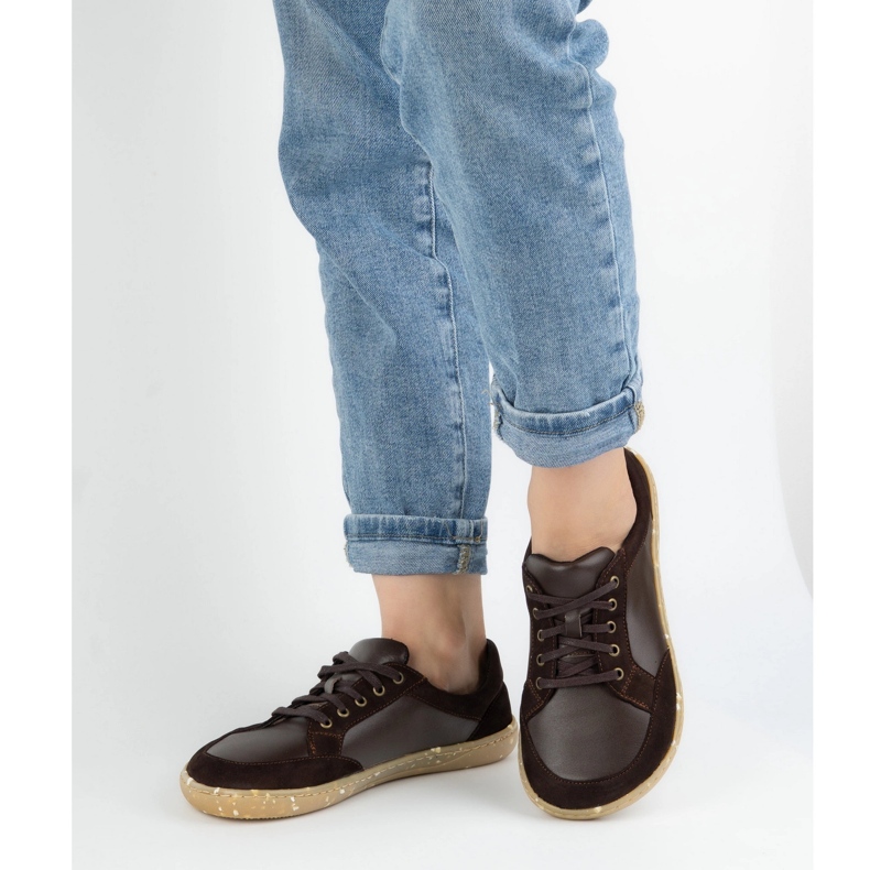 Women's shoes Barefoot Leather brown 0772W Wasak - minimalist natural footwear 1