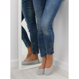 Gray mesh ballerinas JX56 Gray grey 1 Gray mesh ballerinas JX56 Gray grey 1
