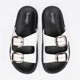 Seastar White flip flops with silver buckles 2 Seastar White flip flops with silver buckles 2