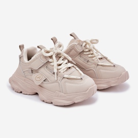 Inna Children's sneakers on the platform beige 1