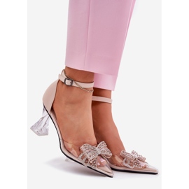 Elegant pumps with a Vinceza 62212 beige bow 1 Elegant pumps with a Vinceza 62212 beige bow 1