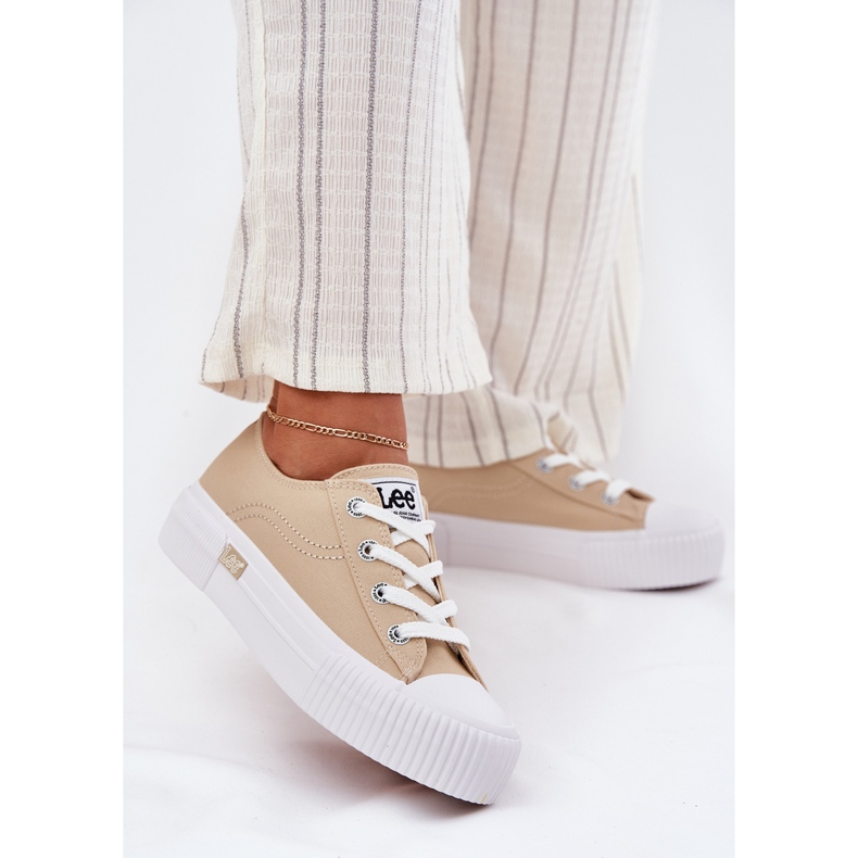 Women's sneakers on the platform Lee Isla C Women Low 50251001 beige 2