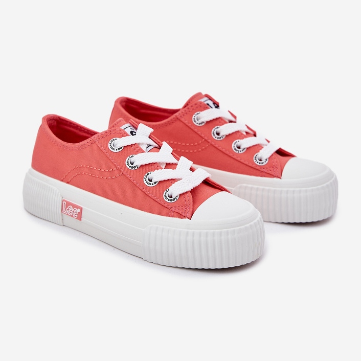 Children's youth sneakers Lee Isla C low 50251058 coral orange 1 Children's youth sneakers Lee Isla C low 50251058 coral orange 1