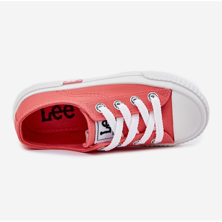 Children's youth sneakers Lee Isla C low 50251058 coral orange 2 Children's youth sneakers Lee Isla C low 50251058 coral orange 2