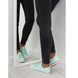 Women's sneakers green aquamarine XL01p L.GREEN 1