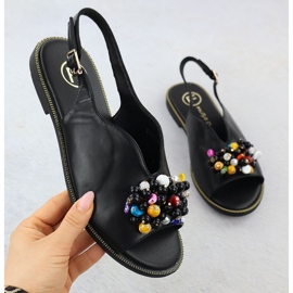 Women's sandals with black beads Filippo DS6230 1 Women's sandals with black beads Filippo DS6230 1