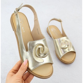 Flat women's sandals with flower gold Filippo DS6915 golden 1 Flat women's sandals with flower gold Filippo DS6915 golden 1