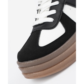 Shelvt Black and white platform sneakers 1 Shelvt Black and white platform sneakers 1