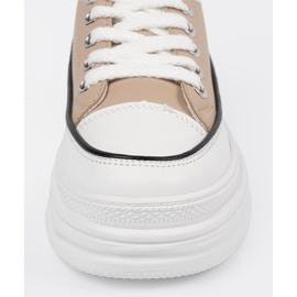 Shelvt Beige sneakers on the platform 2