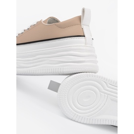 Shelvt Beige sneakers on the platform 1