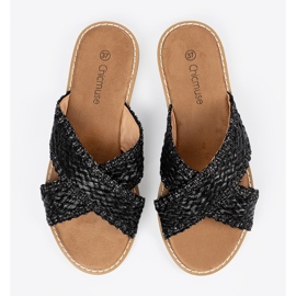 Shelvt Black Women's Black Slippers 1 Shelvt Black Women's Black Slippers 1