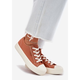 Material women's sneakers on the Big Star RR274778 orange platform 1 Material women's sneakers on the Big Star RR274778 orange platform 1