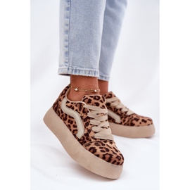 Inna Women's Platform Sneakers Leopard beige 2