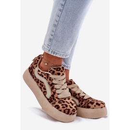 Inna Women's Platform Sneakers Leopard beige 1