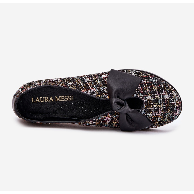 Leather ballerinas with Laura Messi 2921 Black bow 2 Leather ballerinas with Laura Messi 2921 Black bow 2