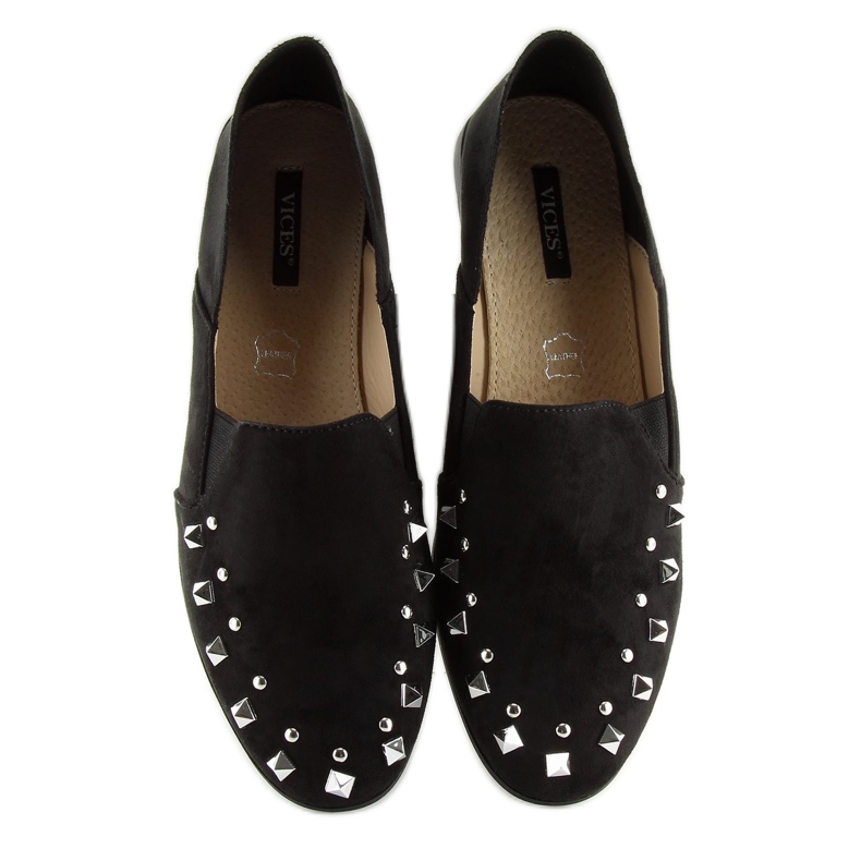 Black loafers lordsy with studs 1415 Black 2