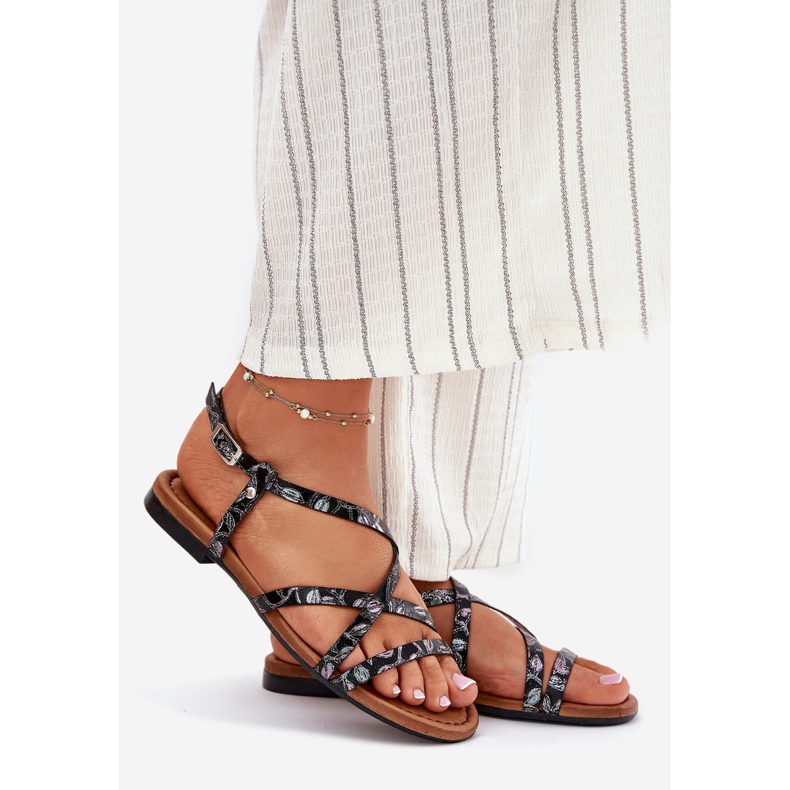 Flat leather women's sandals Maciejka 06635-05 black 1 Flat leather women's sandals Maciejka 06635-05 black 1